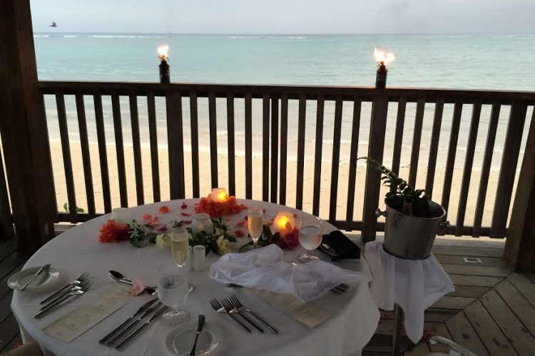 private dinner at Sandals