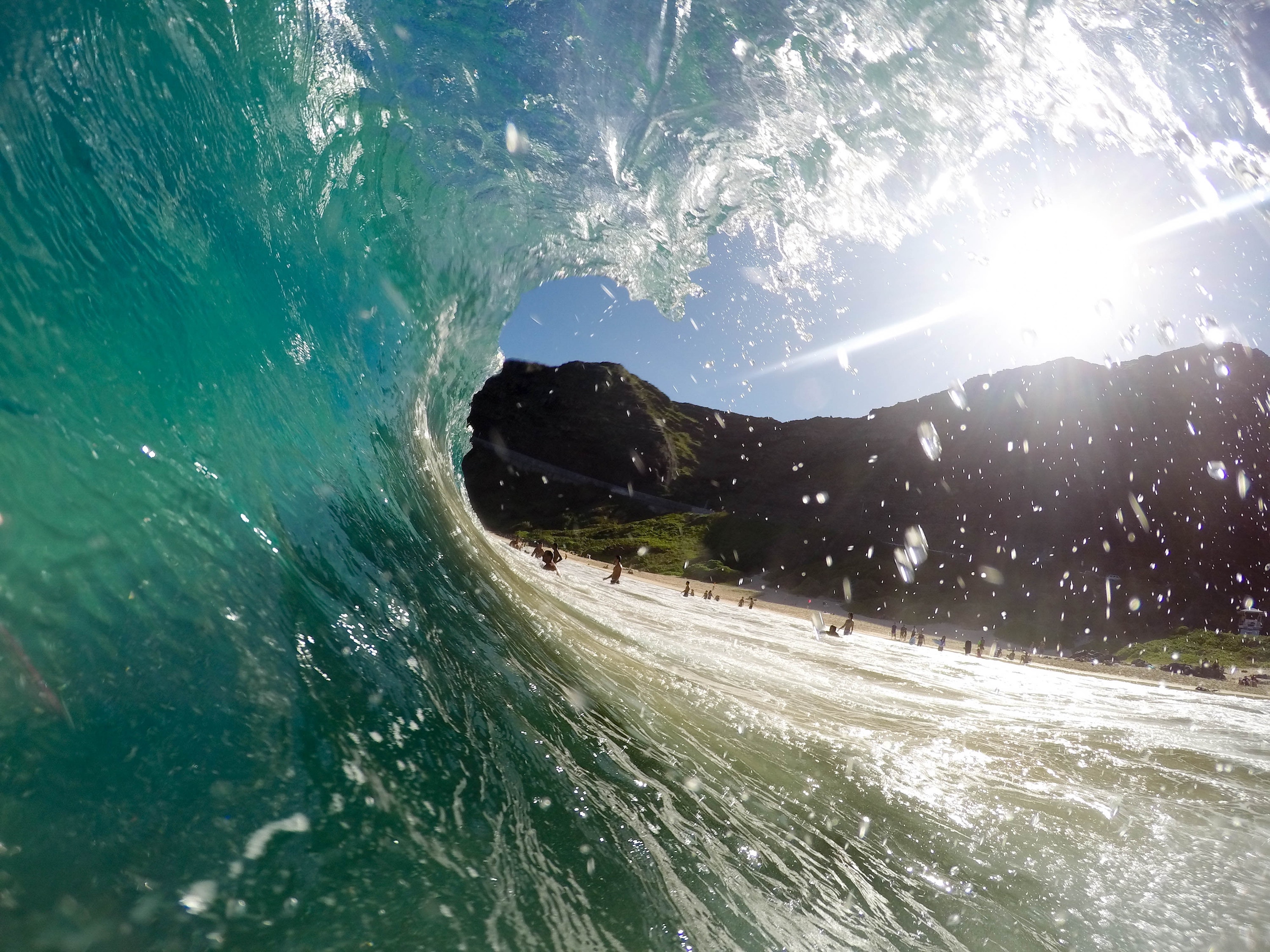 Catching a wave in Hawaii