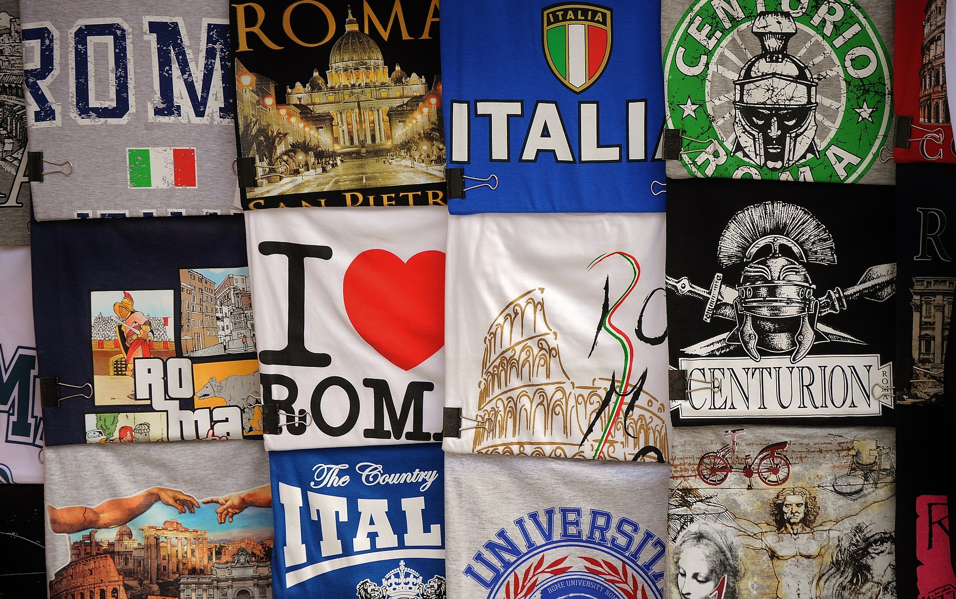 T-shirts for sale in Italy