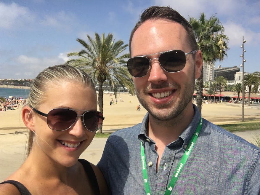 Stephanie and Rick at the beach