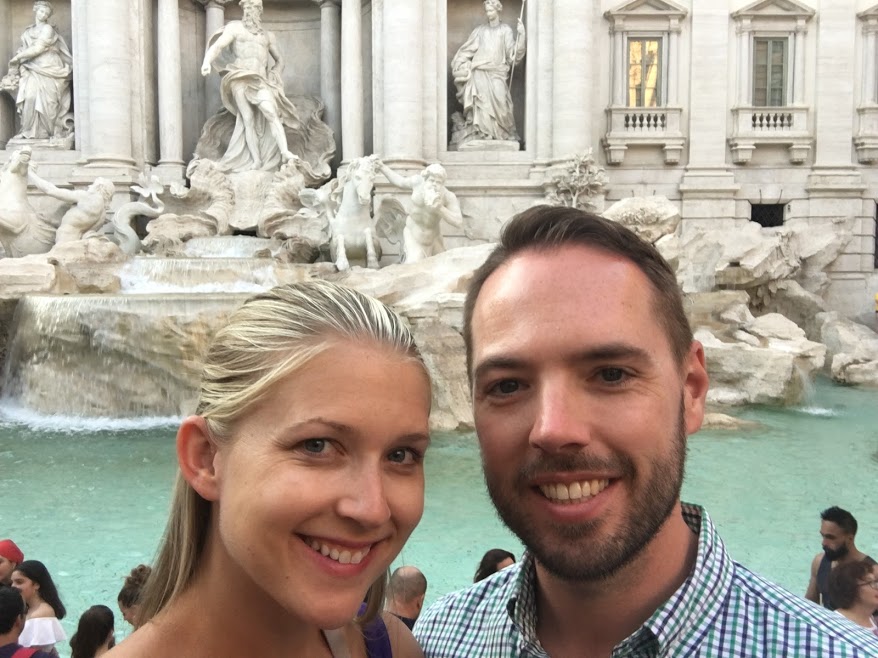 Couple at the Trevi Fountain
