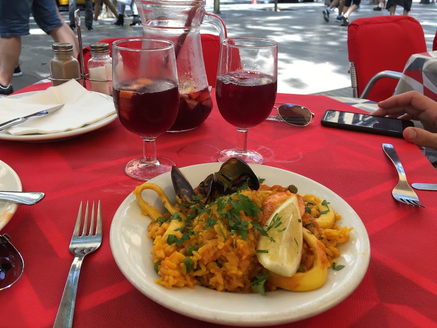 Paella and sangria