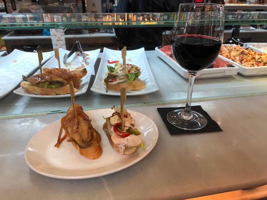 tapas and wine