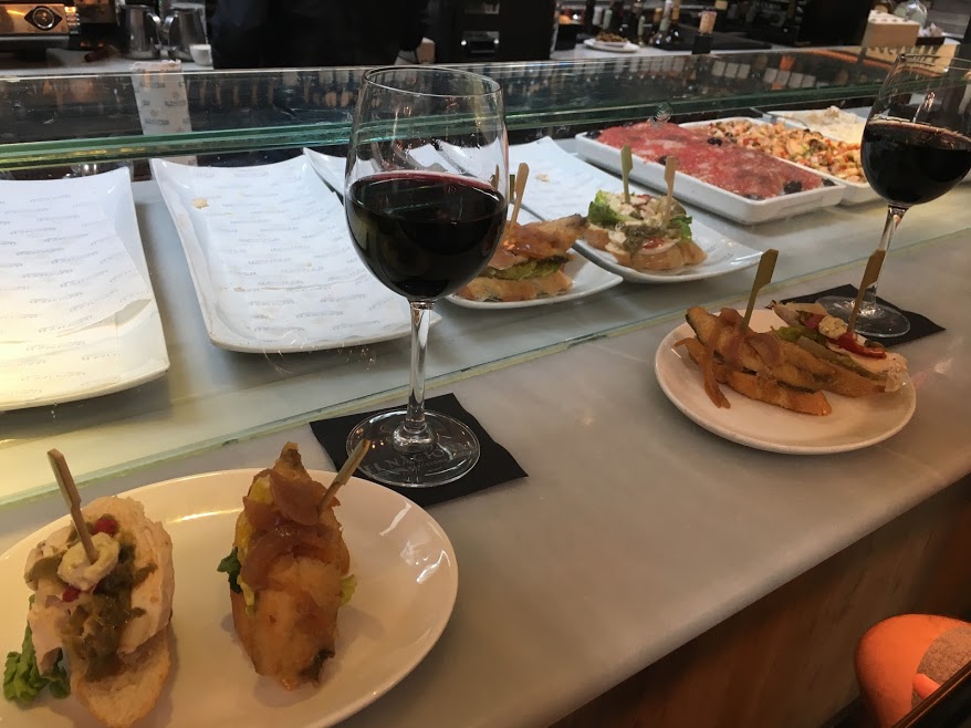 tapas and wine