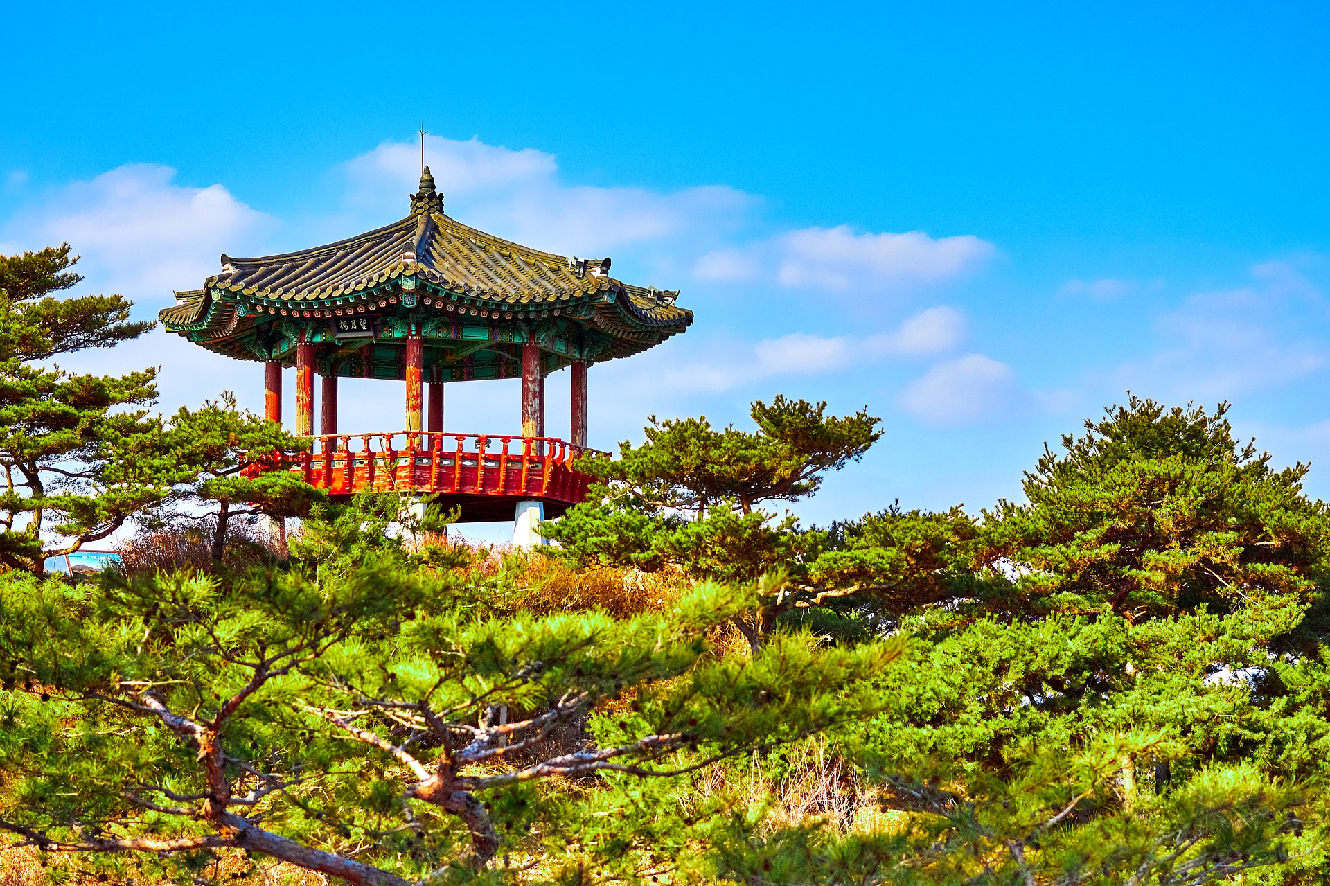 Korean temple watch tower