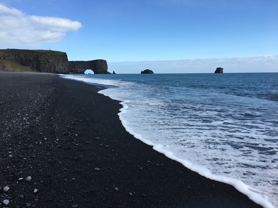 Black sand beach