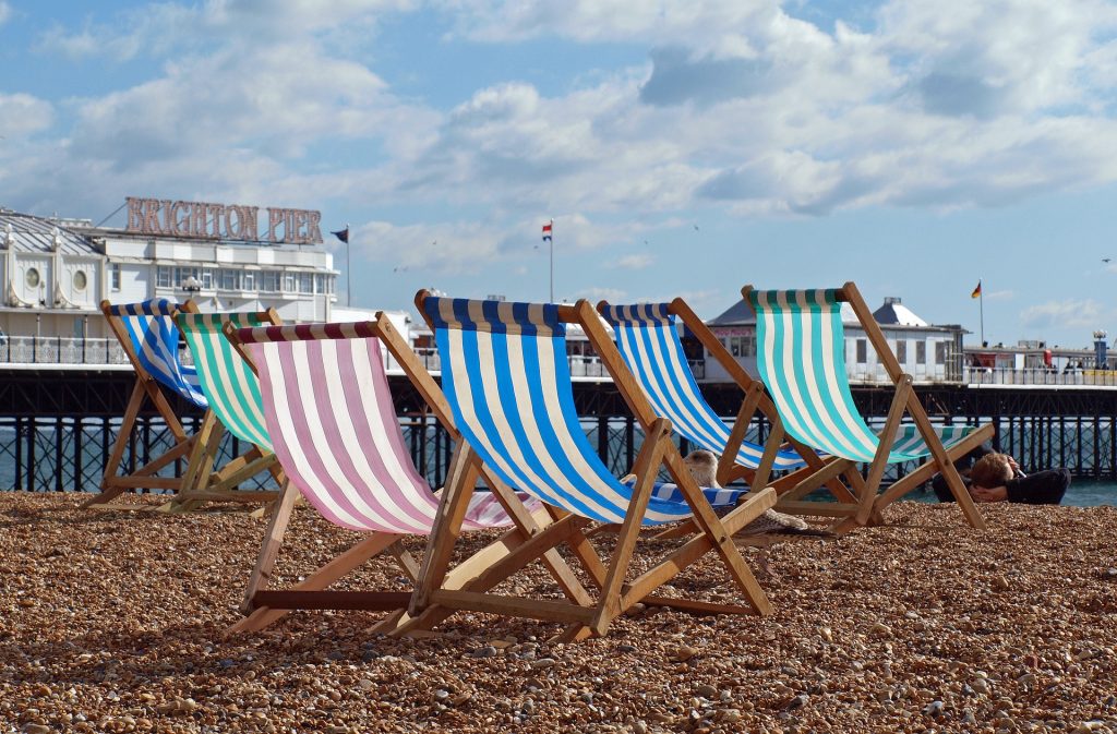 sun loungers in Brighton