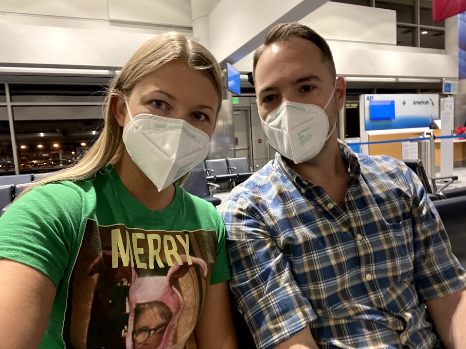 Couple at the airport