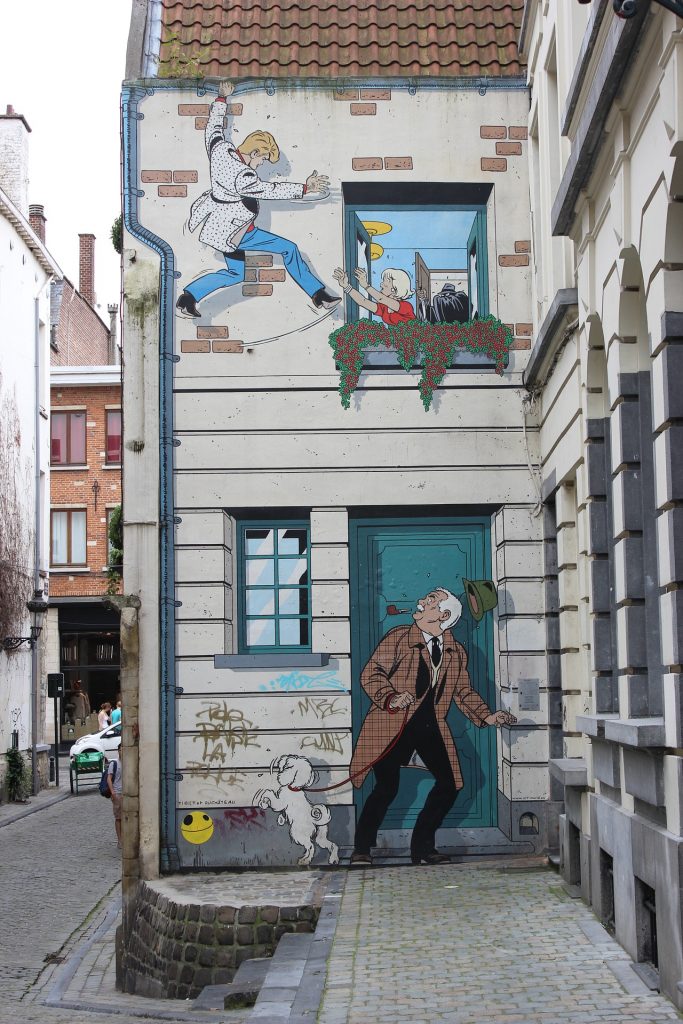 Comic mural in Brussels