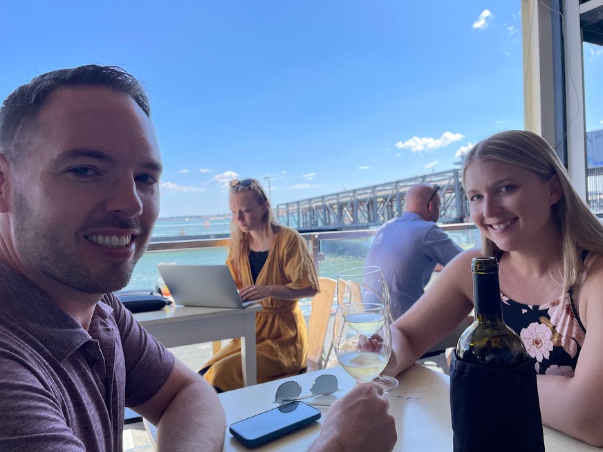 Couple drinking wine