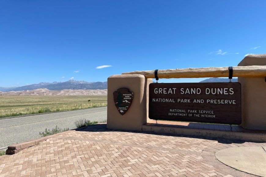 Sand Dunes sign