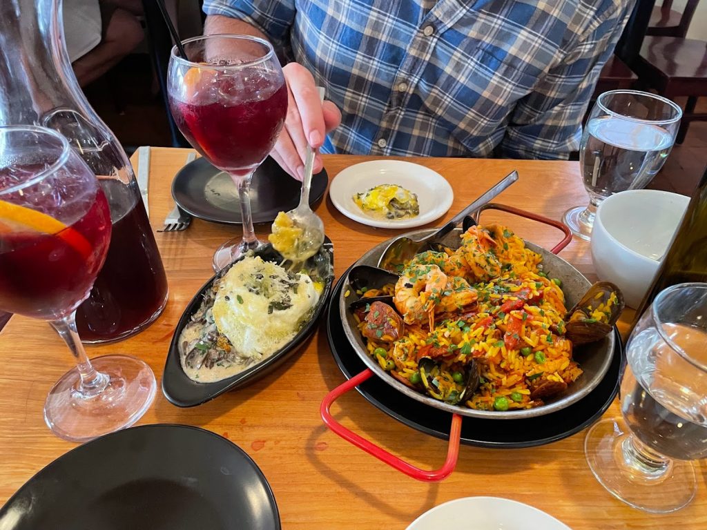 Paella and sangria at La Boca