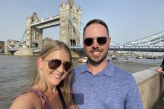 Couple in front of Tower Bridge